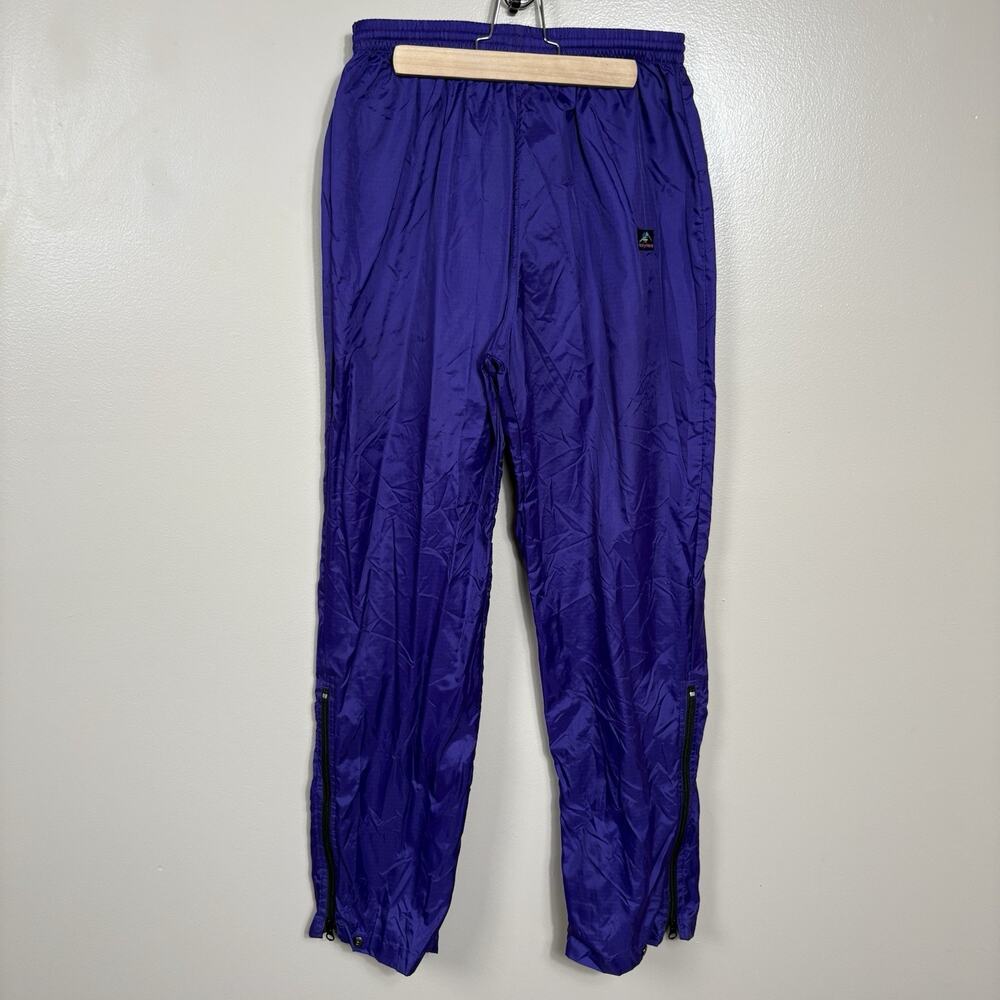 Helly Hansen Men's Purple Nylon Track Pants Zip Ankles Outdoor Hiking 90s M